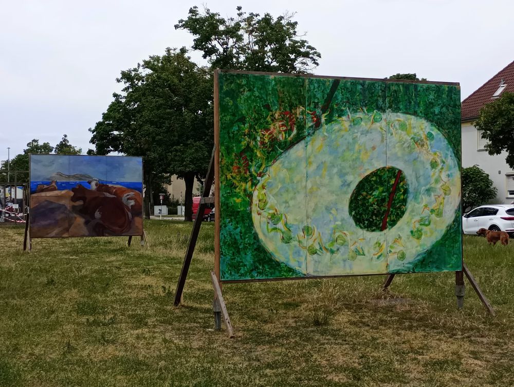circles - Plakatwand in der Ausstellung vor der Lukaskirche